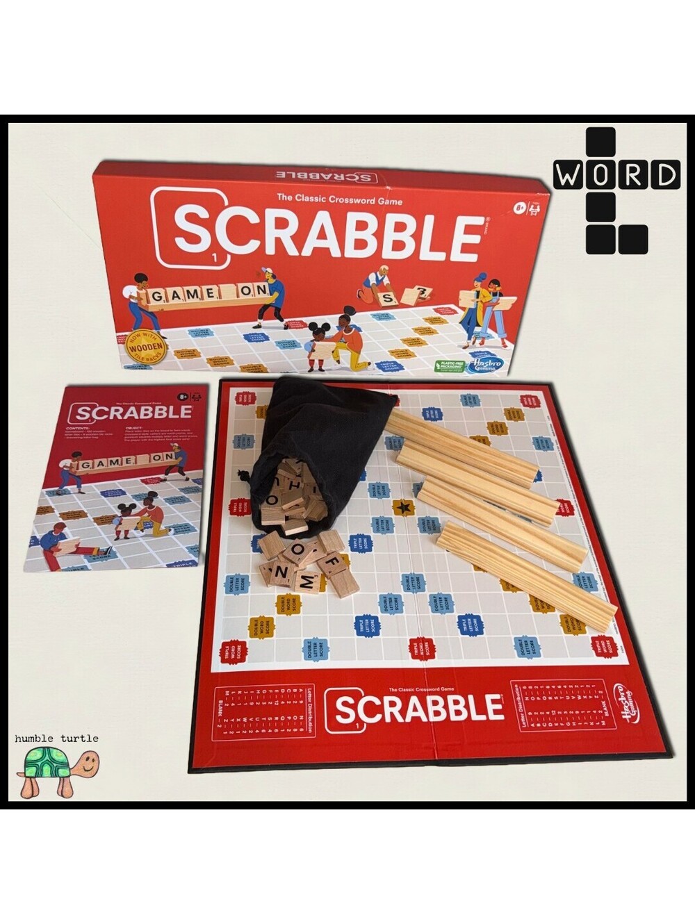 Hasbro Classic Scrabble Wooden Tile Board Game